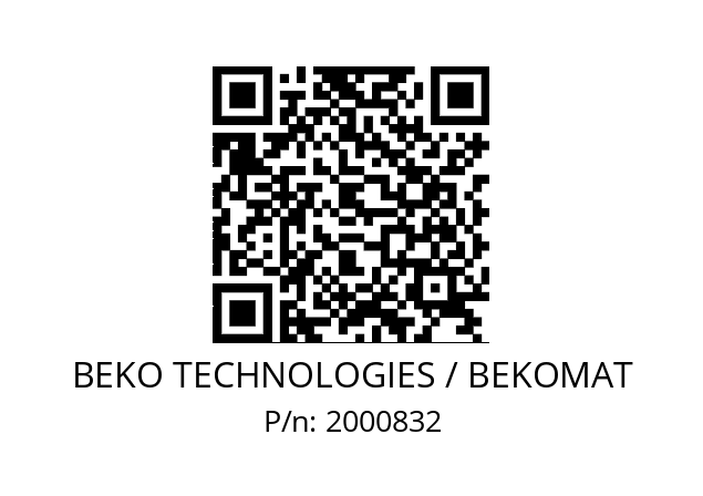   BEKO TECHNOLOGIES / BEKOMAT 2000832