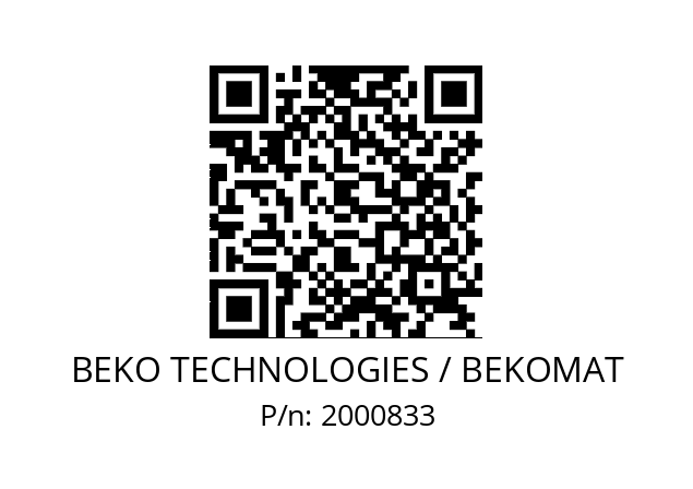   BEKO TECHNOLOGIES / BEKOMAT 2000833