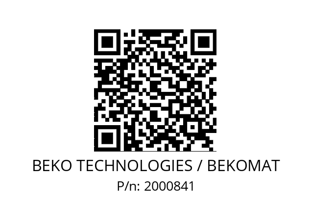   BEKO TECHNOLOGIES / BEKOMAT 2000841