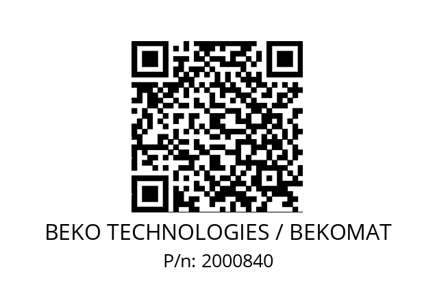   BEKO TECHNOLOGIES / BEKOMAT 2000840