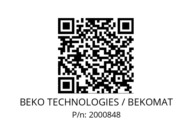   BEKO TECHNOLOGIES / BEKOMAT 2000848