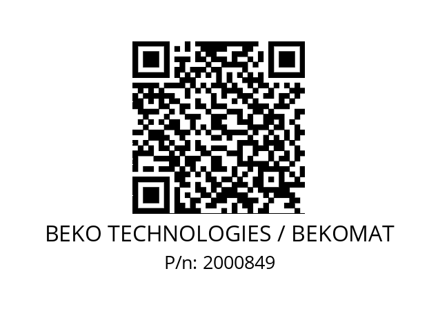   BEKO TECHNOLOGIES / BEKOMAT 2000849