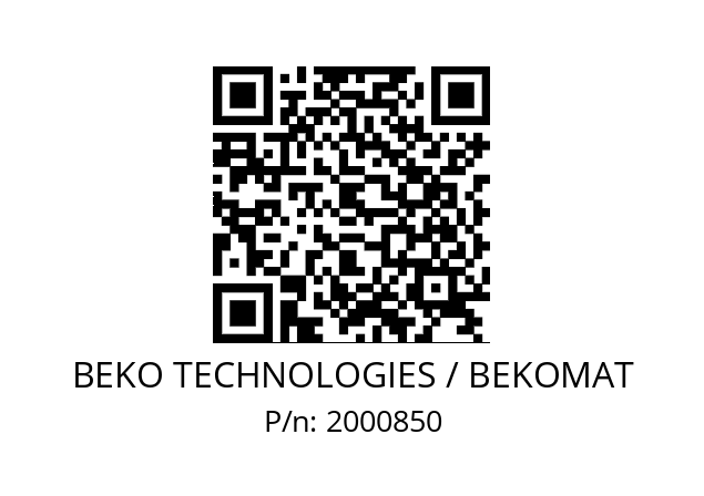   BEKO TECHNOLOGIES / BEKOMAT 2000850