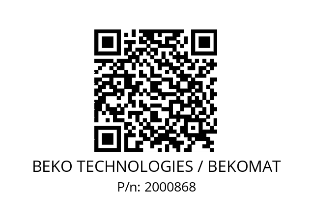   BEKO TECHNOLOGIES / BEKOMAT 2000868