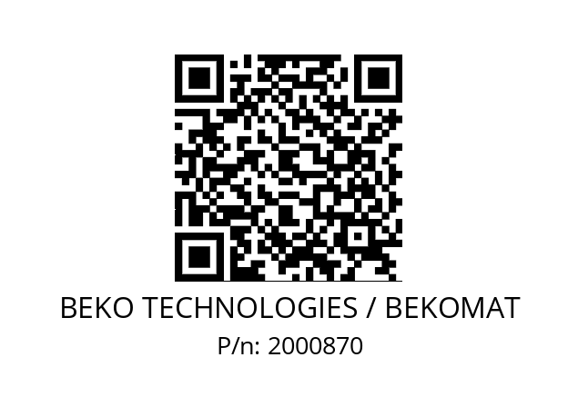   BEKO TECHNOLOGIES / BEKOMAT 2000870