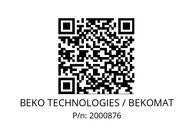   BEKO TECHNOLOGIES / BEKOMAT 2000876