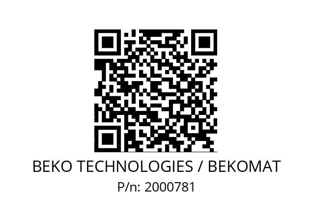   BEKO TECHNOLOGIES / BEKOMAT 2000781