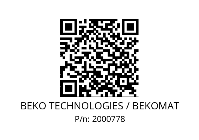   BEKO TECHNOLOGIES / BEKOMAT 2000778