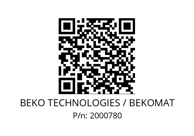   BEKO TECHNOLOGIES / BEKOMAT 2000780