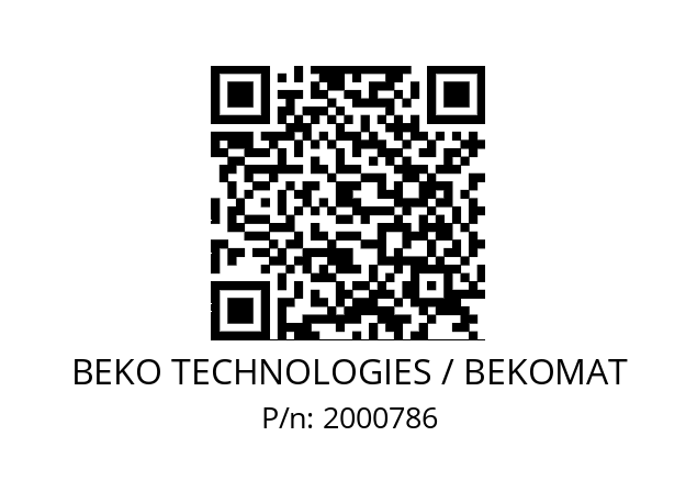   BEKO TECHNOLOGIES / BEKOMAT 2000786