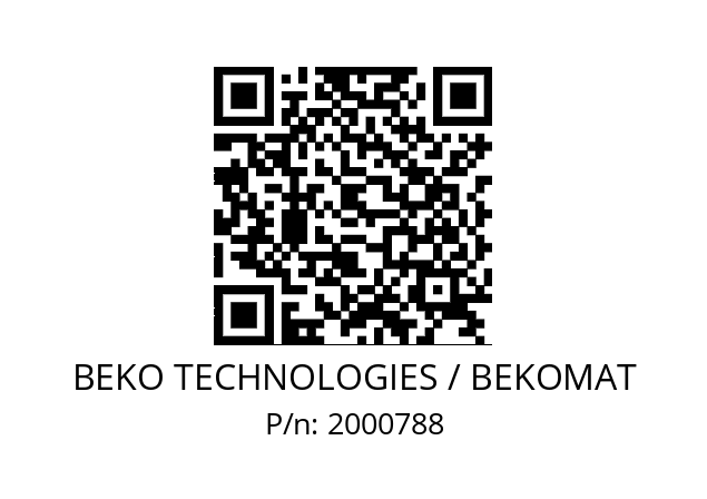   BEKO TECHNOLOGIES / BEKOMAT 2000788