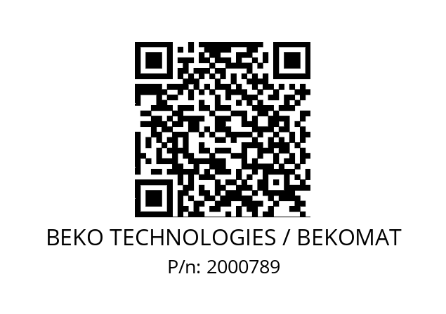   BEKO TECHNOLOGIES / BEKOMAT 2000789