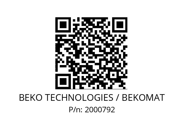   BEKO TECHNOLOGIES / BEKOMAT 2000792