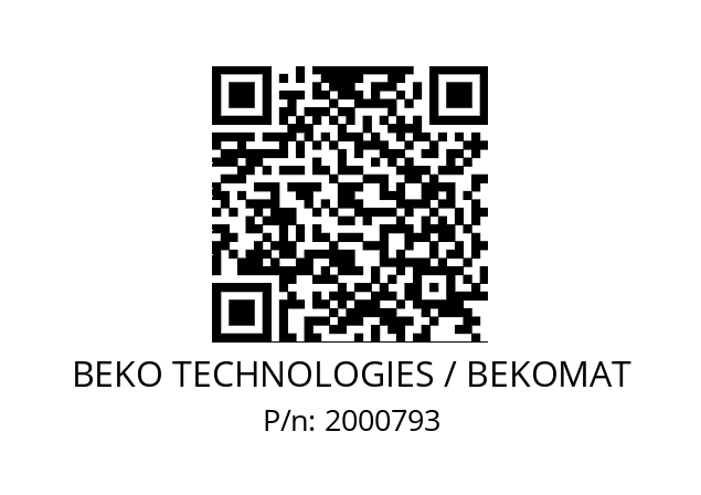   BEKO TECHNOLOGIES / BEKOMAT 2000793