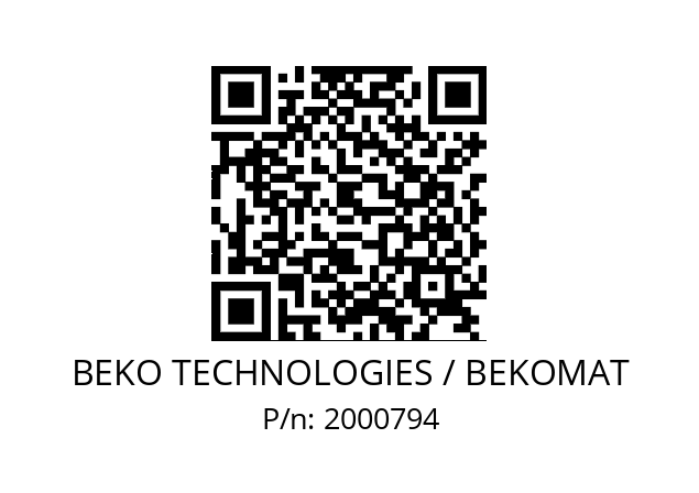   BEKO TECHNOLOGIES / BEKOMAT 2000794