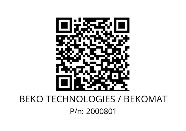   BEKO TECHNOLOGIES / BEKOMAT 2000801