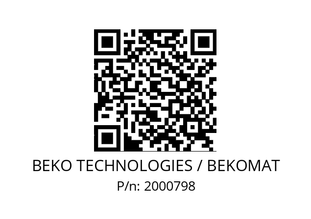   BEKO TECHNOLOGIES / BEKOMAT 2000798