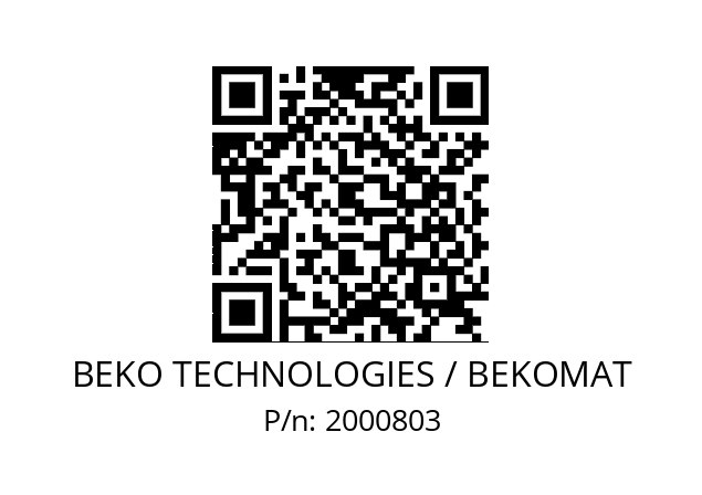   BEKO TECHNOLOGIES / BEKOMAT 2000803