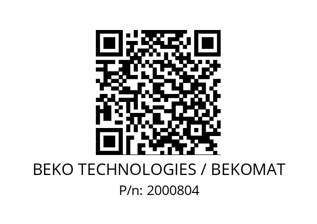   BEKO TECHNOLOGIES / BEKOMAT 2000804