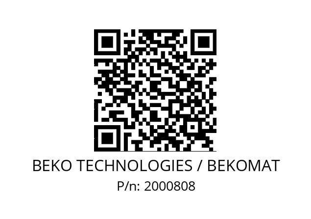   BEKO TECHNOLOGIES / BEKOMAT 2000808