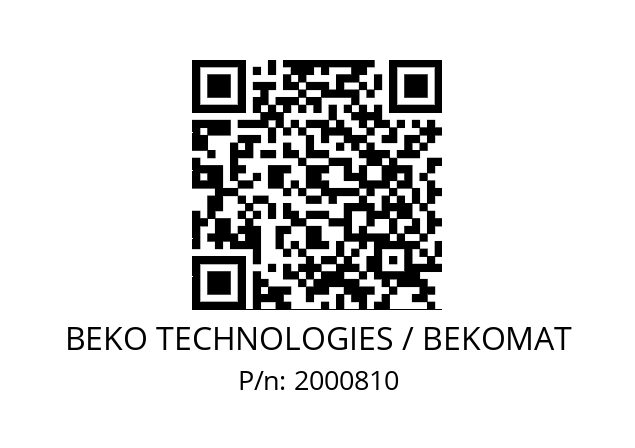   BEKO TECHNOLOGIES / BEKOMAT 2000810