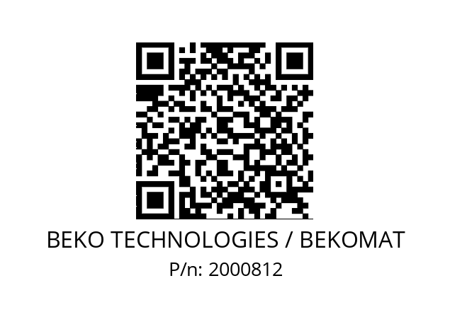   BEKO TECHNOLOGIES / BEKOMAT 2000812