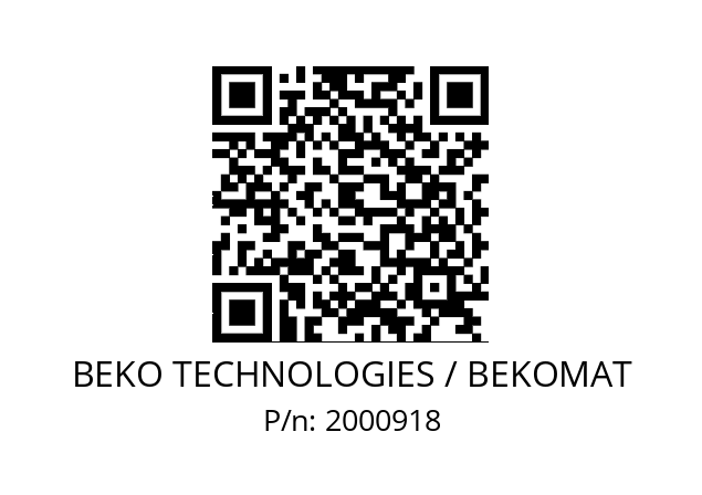   BEKO TECHNOLOGIES / BEKOMAT 2000918