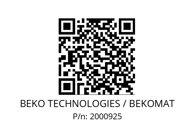   BEKO TECHNOLOGIES / BEKOMAT 2000925