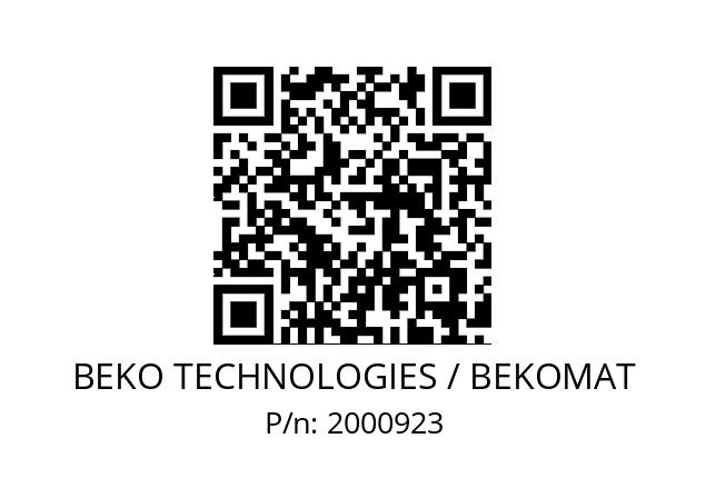   BEKO TECHNOLOGIES / BEKOMAT 2000923