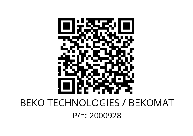   BEKO TECHNOLOGIES / BEKOMAT 2000928