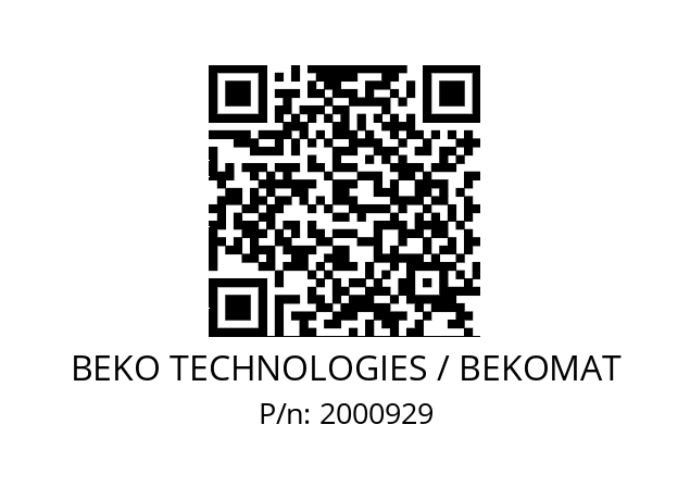   BEKO TECHNOLOGIES / BEKOMAT 2000929