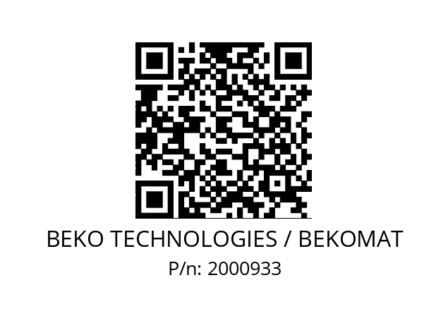   BEKO TECHNOLOGIES / BEKOMAT 2000933