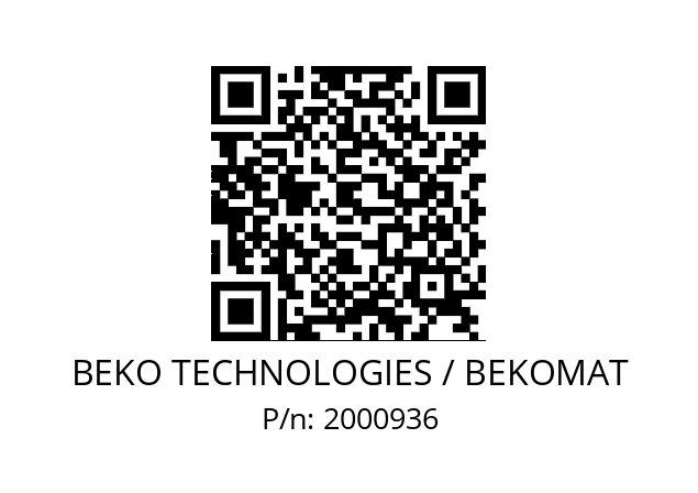   BEKO TECHNOLOGIES / BEKOMAT 2000936