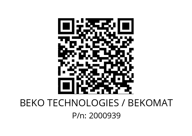   BEKO TECHNOLOGIES / BEKOMAT 2000939