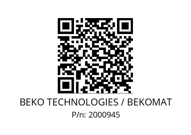   BEKO TECHNOLOGIES / BEKOMAT 2000945