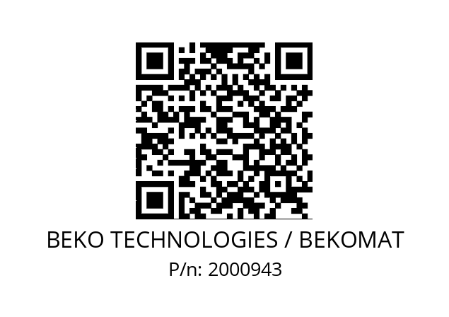   BEKO TECHNOLOGIES / BEKOMAT 2000943