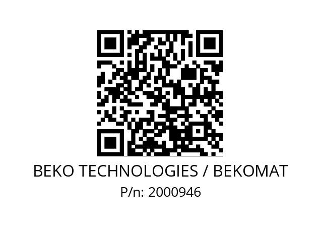   BEKO TECHNOLOGIES / BEKOMAT 2000946