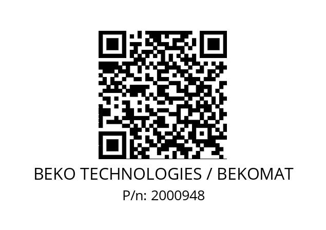   BEKO TECHNOLOGIES / BEKOMAT 2000948