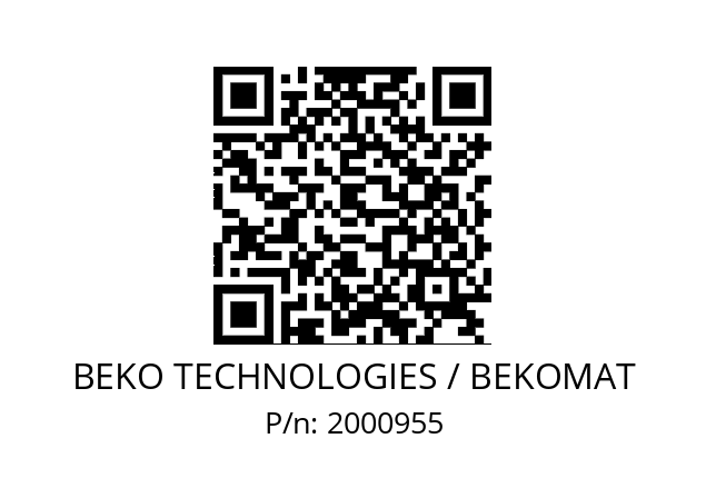   BEKO TECHNOLOGIES / BEKOMAT 2000955