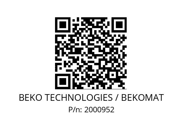   BEKO TECHNOLOGIES / BEKOMAT 2000952