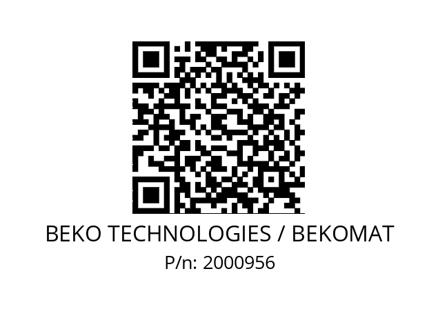   BEKO TECHNOLOGIES / BEKOMAT 2000956