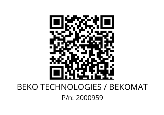   BEKO TECHNOLOGIES / BEKOMAT 2000959