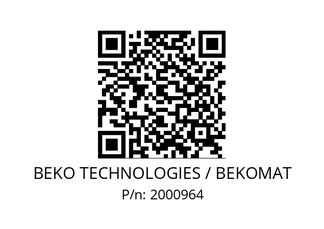   BEKO TECHNOLOGIES / BEKOMAT 2000964