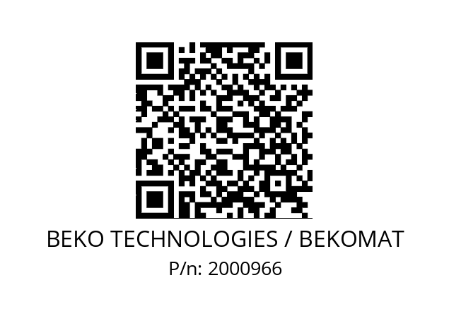   BEKO TECHNOLOGIES / BEKOMAT 2000966