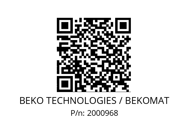   BEKO TECHNOLOGIES / BEKOMAT 2000968