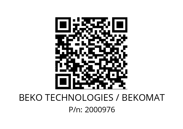   BEKO TECHNOLOGIES / BEKOMAT 2000976