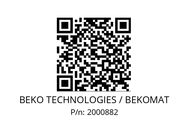   BEKO TECHNOLOGIES / BEKOMAT 2000882