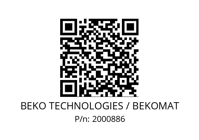   BEKO TECHNOLOGIES / BEKOMAT 2000886