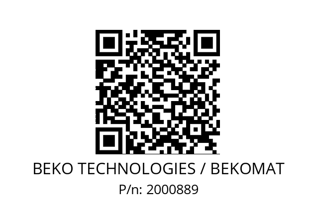   BEKO TECHNOLOGIES / BEKOMAT 2000889