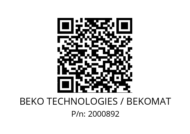   BEKO TECHNOLOGIES / BEKOMAT 2000892